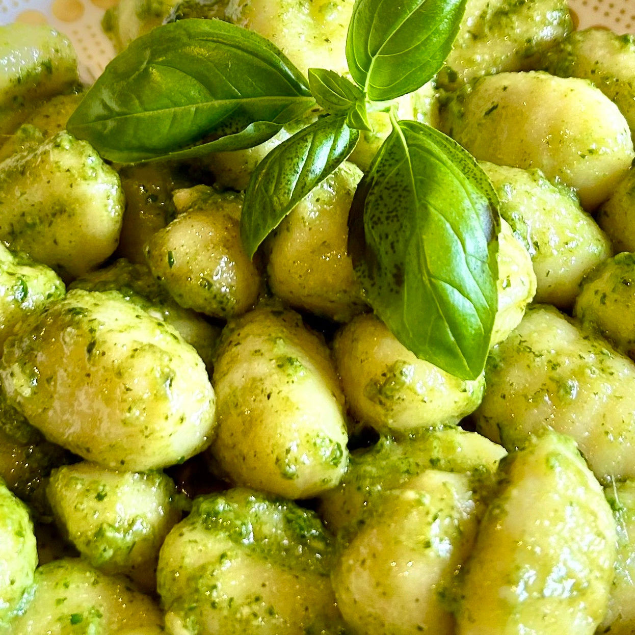 Homemade Fresh Pesto with Gnocchi, Dill Lemon & Garlic Fresh Herb Salt